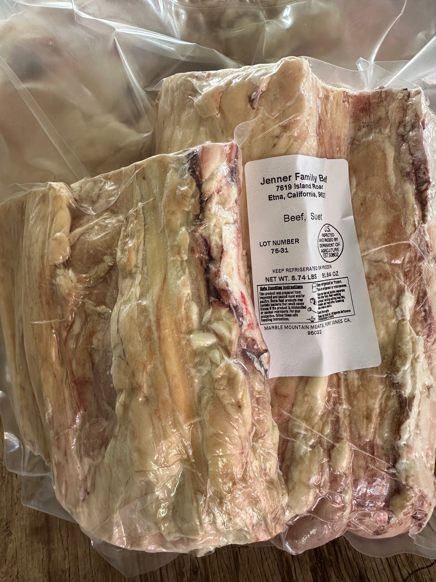 Unrendered Suet (Internal Organ Fat)