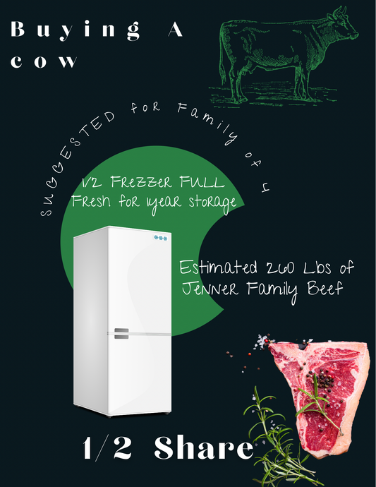 1/2 Share of Beef - BALANCE DUE BEFORE SHIPPING
